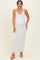 Off White Halter Textured Knit Maternity Maxi Dress
