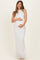 Ivory Halter Open Back Maternity Maxi Dress