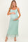 Sage Sleeveless Lace Square Neck Maternity Maxi Dress