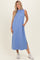 Chambray Blue Sleeveless Midi Dress
