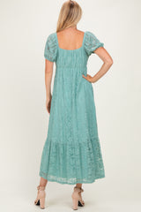 Light Blue Lace Maxi Dress