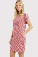 Red Striped Basic Dress