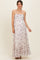 Ivory Floral Smocked Open Back Maternity Maxi Dress