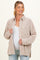 Oatmeal Floral Textured Knit Maternity Shirt Jacket