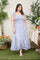 Blue Striped Smocked Plus Midi Dress