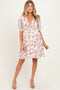 Ivory Rose Floral Maternity Wrap Dress