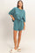 Teal Drawstring Relaxed Fit Shorts