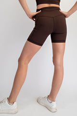 Espresso Pocket 6" Biker Shorts