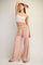 Dusty Pink Mineral Wash Wide Leg Pants