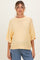 Yellow Oversize Cut Sweater Maternity Top With Raw Edge