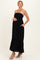 Black Halter Neck Tiered Cutout Maternity Maxi Dress