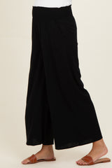Black Maternity Wide Leg Pant