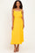 Sunflower Sleeveless Flower Belt Dress