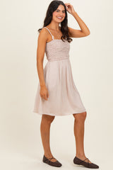 Papyrus Knot Detail Smocked Mini Dress