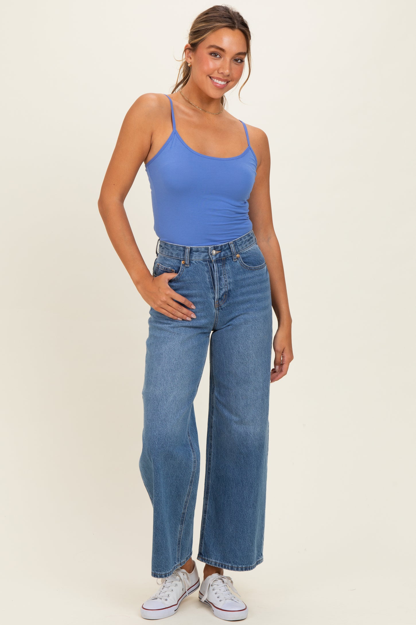 Periwinkle Basic Adjustable Strap Cami
