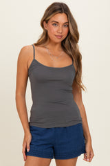 Charcoal Basic Adjustable Strap Cami