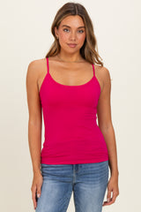 Magenta Basic Adjustable Strap Maternity Cami