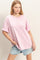 Pink Washed Oversized Crew Neck Top