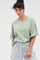 Sage Pigment Oversized Half-Sleeve T-Shirt