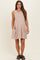 Dark Taupe Sleeveless Crewneck Tiered Maternity Mini Dress