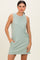 Sage Pigment Dyed Sleeveless Mini Dres