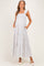 Cream Floral Ruffle Tier Button Detail Maternity Maxi Dress