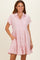 Rose Quartz Button Down Mini Dress