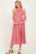 Red Gingham Smocked Cutout Tie Back Maternity Maxi Dress