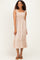 Natural Smocked Tiered Ruffle Detail Dress