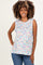 Ivory Floral Ribbed Crewneck Maternity Tank