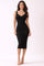 Black Notch Neckline Tank Dress