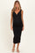Black Notch Neckline Maternity Tank Dress