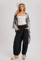 Black Tie Hem Pants