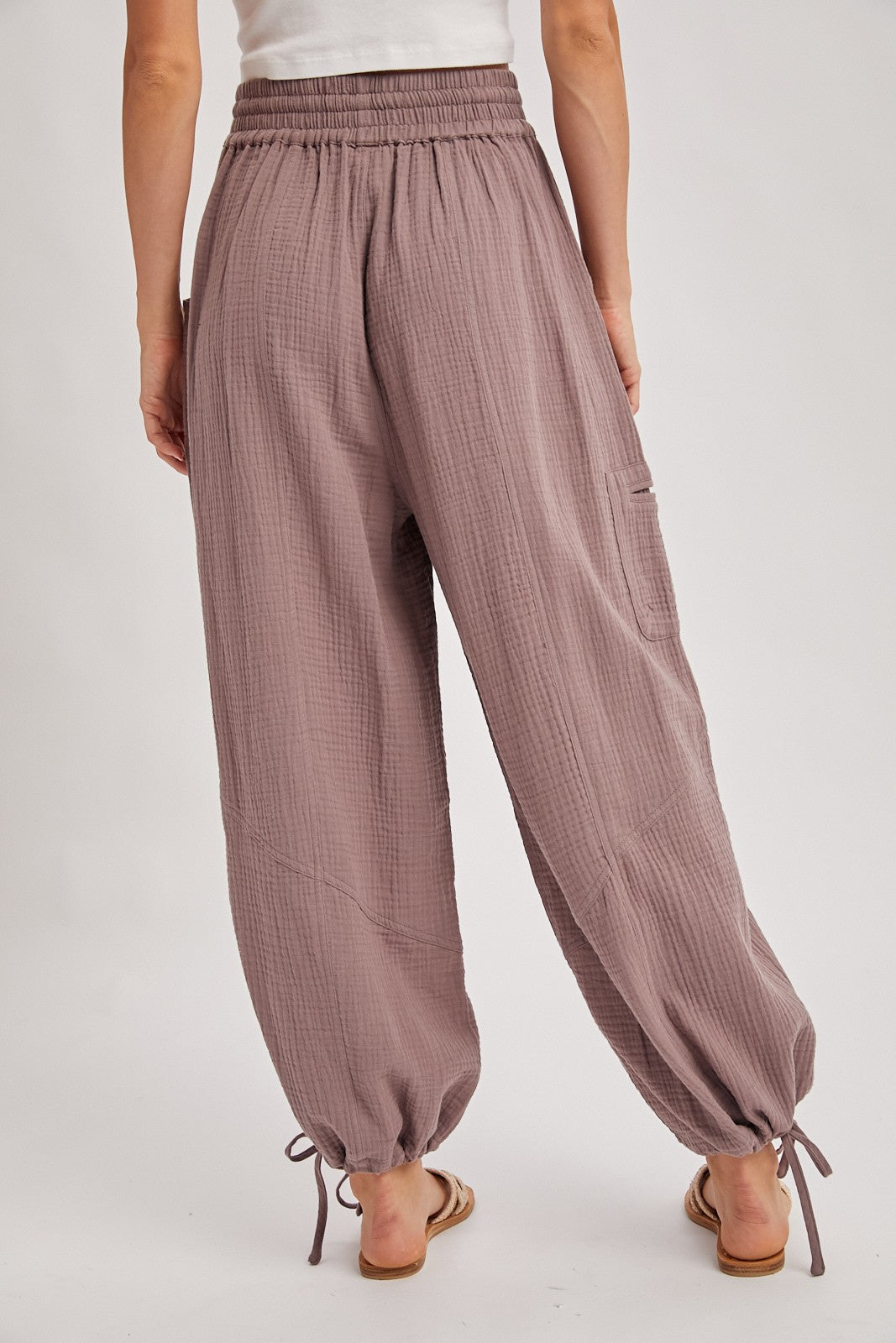 Mushroom Tie Hem Pants