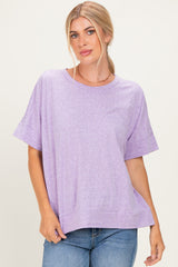 Lavender Oversized Maternity Short Sleeve Top