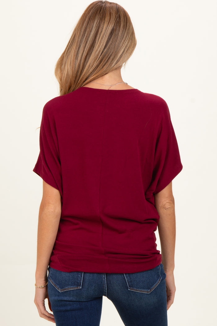 Cabernet Dolman Sleeve Boat Neck Maternity Top