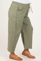 Sage Textured Maternity Pants