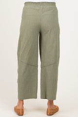 Sage Textured Maternity Pants