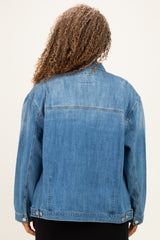 Medium Wash Plus Size Oversized Denim Jackets