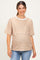 Tan Ivory Stripe Relaxed Fit Maternity Tee