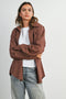Brown Plaid Oversized Button Down Shirt