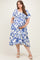 Blue Ivory Plus Sweetheart Smocked Front Floral Maternity Maxi Dress