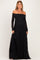 Black Floral Lace Long Sleeve Off Shoulder Maternity Maxi Dress