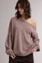 Mink Oversized One Shoulder Sweater