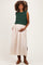 Forest Green/ Taupe Sleeveless Sweater Top Colorblock Maternity Midi Dress