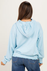 Blue Sky Oversized Fleece Terry Maternity Hoodie