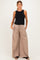 Mocha Drawstring Wide Leg Maternity Pants