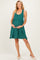 Hunter Green Ribbed Sleeveless Open Back Maternity Midi Dress