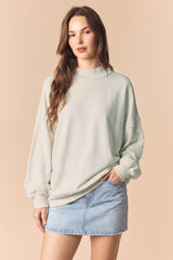 Ivory Oversized High Neck Maternity Sweatshirt