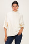 Cream Mock Neck Dolman Short Sleeve Top